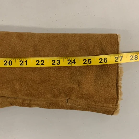 Winlit Faux Suede Western Jacket Women’s Small Brown Faux Fur Trim Vintage Style - Picture 12 of 13
